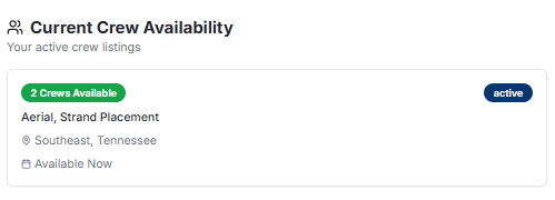 Crew Availability Trackings